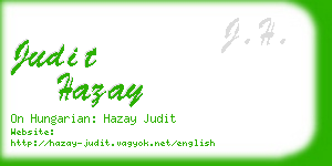 judit hazay business card